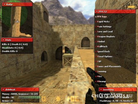 Русифицированый чит Fighter FX 7.2 для cs 1.6 бесплатно